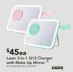 Harvey Norman Laser 3-in-1 Q12 Charger with Make Up Mirror offer