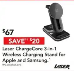 Harvey Norman Laser ChargeCore 3-in-1 Wireless Charging Stand for Apple and Samsung offer