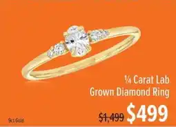 Shiels 1/4 Carat Lab Grown Diamond Ring offer