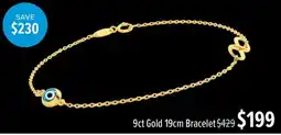 Shiels 9ct Gold 19cm Bracelet offer