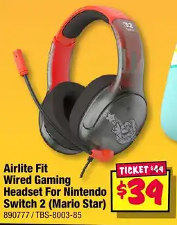 JB Hi-Fi Airlite Fit Wired Gaming Headset For Nintendo Switch 2 (Mario Star) offer