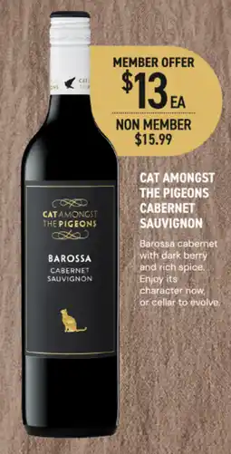 Dan Murphy's Cat amongst the pigeons cabernet sauvignon offer