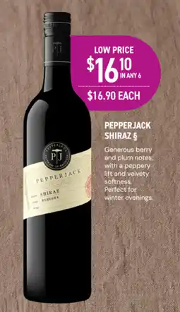 Dan Murphy's Pepperjack Shiraz offer