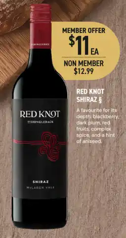 Dan Murphy's Red Knot Shiraz offer