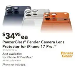 Harvey Norman PanzerGlass® Fender Camera Lens Protector for iPhone 17 Pro offer