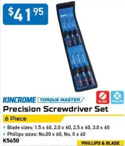 Kincrome Kincrome Torque Master Precision Screwdriver Set offer