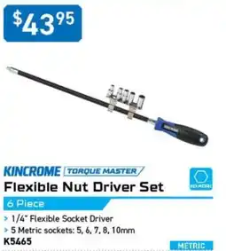 Kincrome Kincrome Torque Master Flexible Nut Driver Set offer