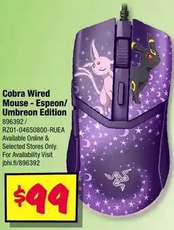 JB Hi-Fi Cobra Wired Mouse - Espeon/ Umbreon Edition offer