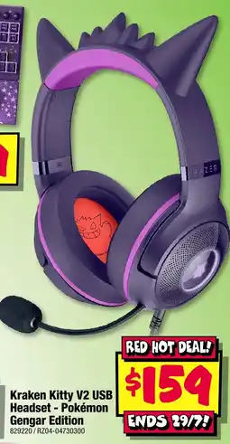 JB Hi-Fi Razer Kraken Kitty V2 USB Headset - Pokémon Gengar Edition offer