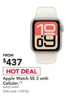 Harvey Norman Apple Watch SE 3 with Cellular offer