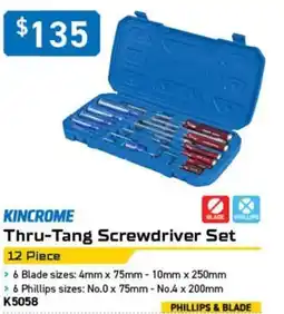 Kincrome Kincrome Thru-Tang Screwdriver Set offer