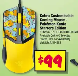 JB Hi-Fi Cobra Customisable Gaming Mouse - Pokémon Kanto Starters Edition offer