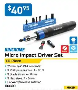Kincrome Kincrome Micro Impact Driver Set offer