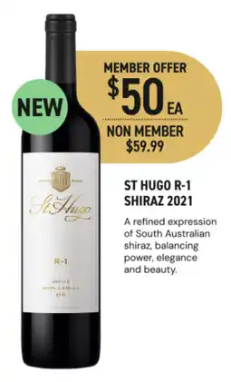 Dan Murphy's St Hugo R-1 Shiraz offer