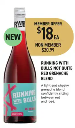 Dan Murphy's Running with Bulls Not Quite Red Grenache Blend offer
