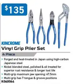 Kincrome Kincrome Vinyl Grip Plier Set offer