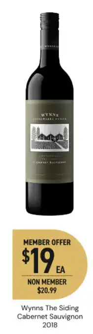 Wynn's The Siding Cabernet Sauvignon