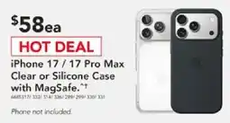 Harvey Norman iPhone 17 / 17 Pro Max Clear or Silicone Case with MagSafe offer