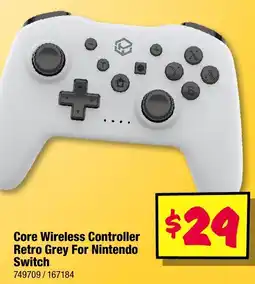 JB Hi-Fi Core Wireless Controller Retro Grey For Nintendo Switch offer