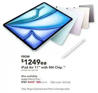 Harvey Norman iPad Air 11" with M4 Chip offer