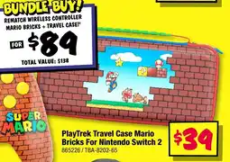 JB Hi-Fi PlayTrek Travel Case Mario Bricks For Nintendo Switch 2 offer