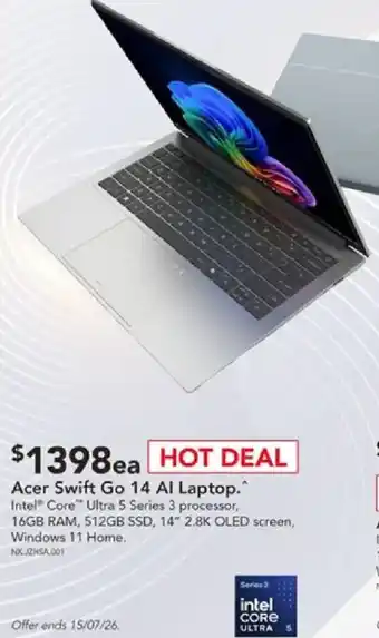 Acer Swift Go 14 AI Laptop