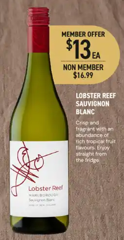 Dan Murphy's Lobster Reef Sauvignon Blanc offer