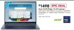 Harvey Norman Acer Swift Edge 16 AI Laptop offer