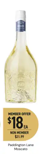 Dan Murphy's Paddington Lane Moscato offer