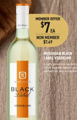 Dan Murphy's McGuigan Black Label Verdelho offer