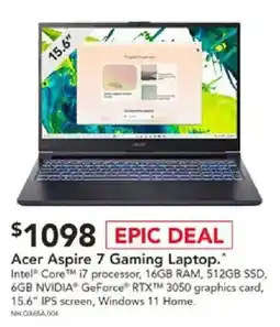 Harvey Norman Acer Aspire 7 Gaming Laptop offer