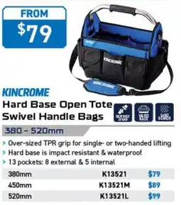 Kincrome Kincrome Hard Base Open Tote Swivel Handle Bags offer