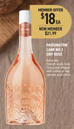 Dan Murphy's Paddington Lane No.1 Dry Rosé offer