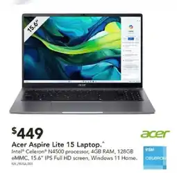 Harvey Norman Acer Aspire Lite 15 Laptop offer