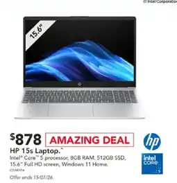 Harvey Norman HP 15s Laptop offer