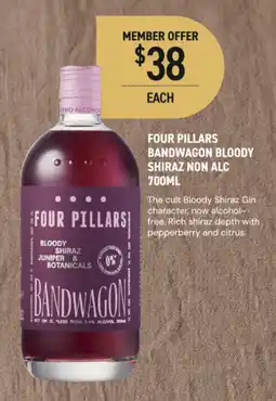 Dan Murphy's Four Pillars Bandwagon Bloody Shiraz Juniper & Botanicals offer