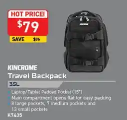 Kincrome Kincrome Travel Backpack offer