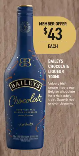 Dan Murphy's Baileys Chocolate Liqueur offer
