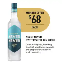 Dan Murphy's Never Never Oyster Shell Gin offer