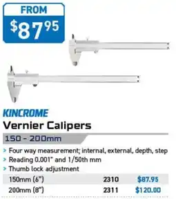 Kincrome Kincrome Vernier Calipers offer