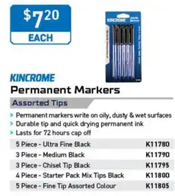 Kincrome Kincrome Permanent Markers offer
