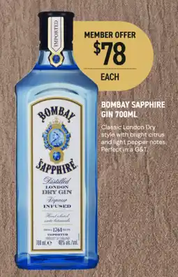 Dan Murphy's Bombay Sapphire Gin offer