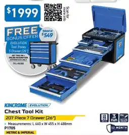 Kincrome Kincrome Evolution Chest Tool Kit offer