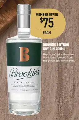 Dan Murphy's Brookie's Byron Dry Gin offer