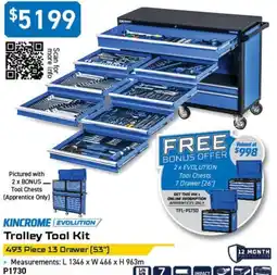 Kincrome Kincrome Evolution Trolley Tool Kit offer