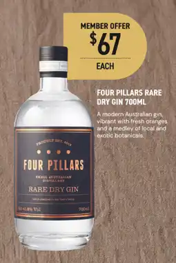 Dan Murphy's Four Pillars Rare Dry Gin offer