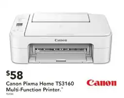 Harvey Norman Canon Pixma Home TS3160 Multi-Function Printer offer