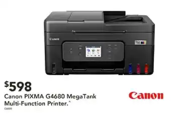 Harvey Norman Canon PIXMA G4680 MegaTank Multi-Function Printer offer