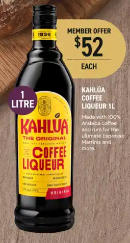 Dan Murphy's Kahlúa Coffee Liqueur offer