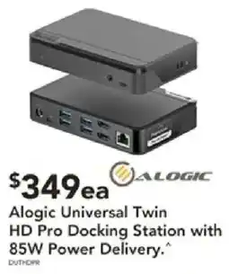 Harvey Norman Alogic Universal Twin HD Pro Docking Station offer